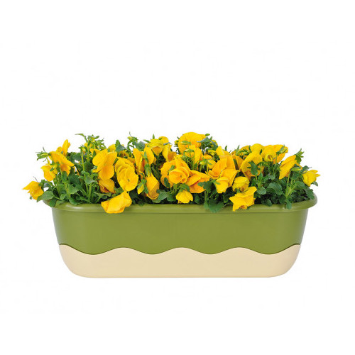 Flower Box 60cm - GREEN/BEIGE (incl. water reservoir)