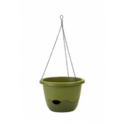 Hanging Flower Pot - ALL GREEN (incl. water reservoir)